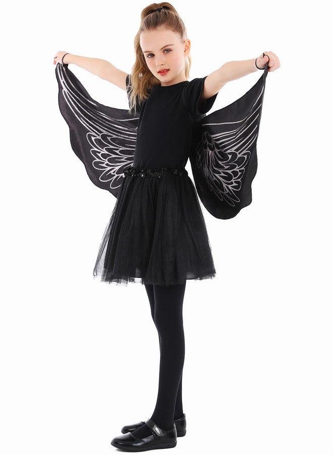 Seasons Angel Cape Wings for Girls, One Size (Black) - Image 2